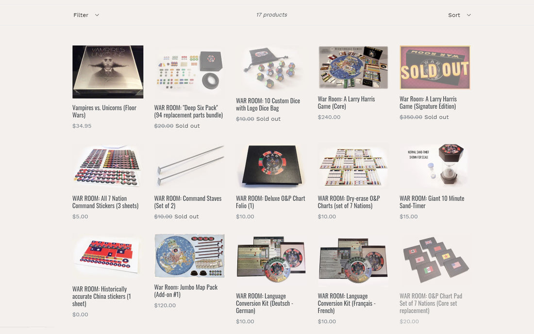 WAR ROOM Supplements for SALE now!