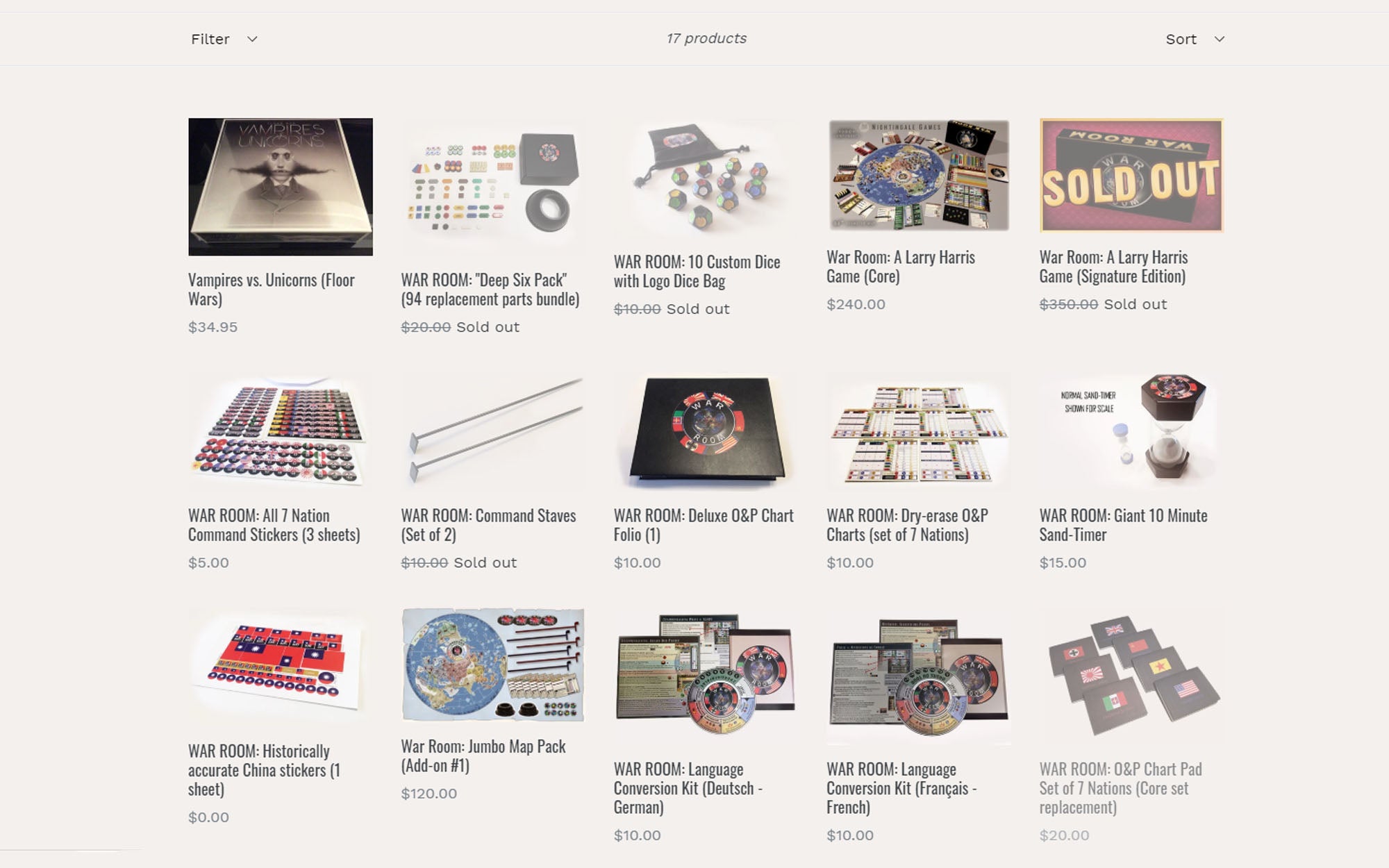 WAR ROOM Supplements for SALE now!